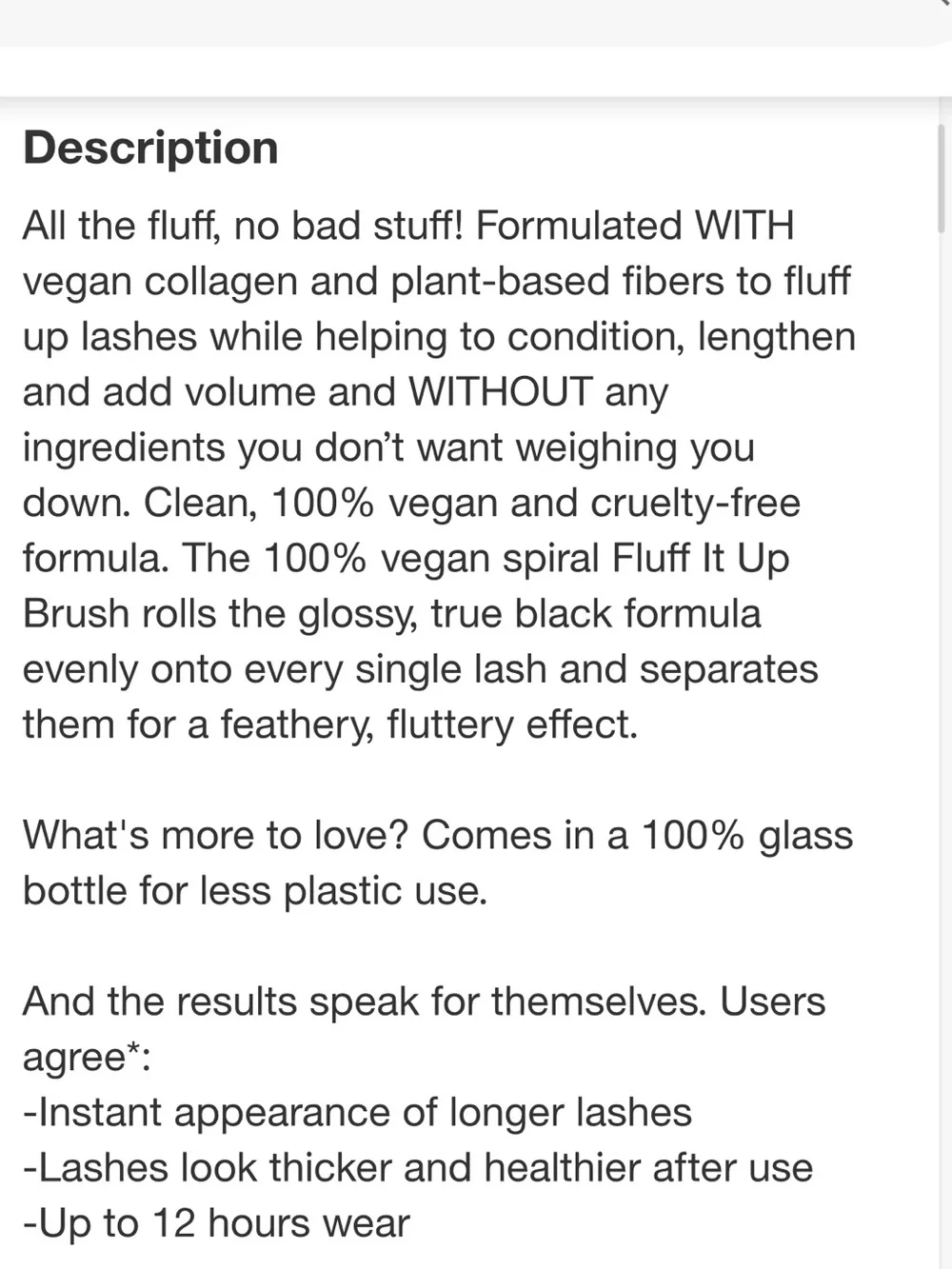 Pacifica Vegan Collagen Fluffy Lash Mascara Full Size 2 Stellar Gaze TravelSz